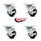 Service Caster 3.5 Inch Phenolic Wheel Swivel Top Plate Caster Set with Brake SCC-20S3514-PHR-TLB-TP2-4 - alternate 6